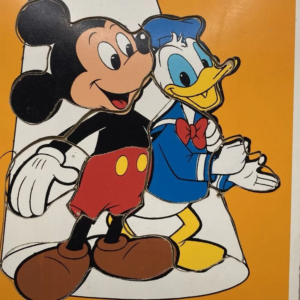 Playskool Wooden Mickey & Donald Puzzle, 10 Pieces,  Walt Disney Productions USA
